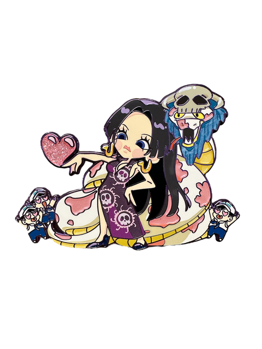 Chibi Snake Warlord Pin (In Hand)