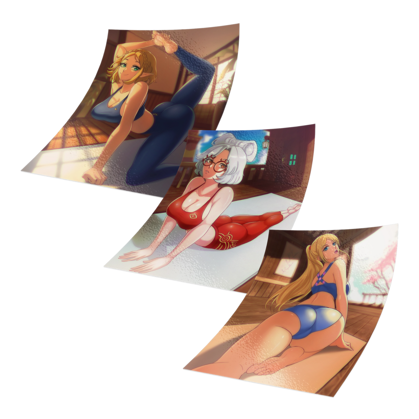Peach Pack 5 "Yoga" Bundle Stickers (In Hand)