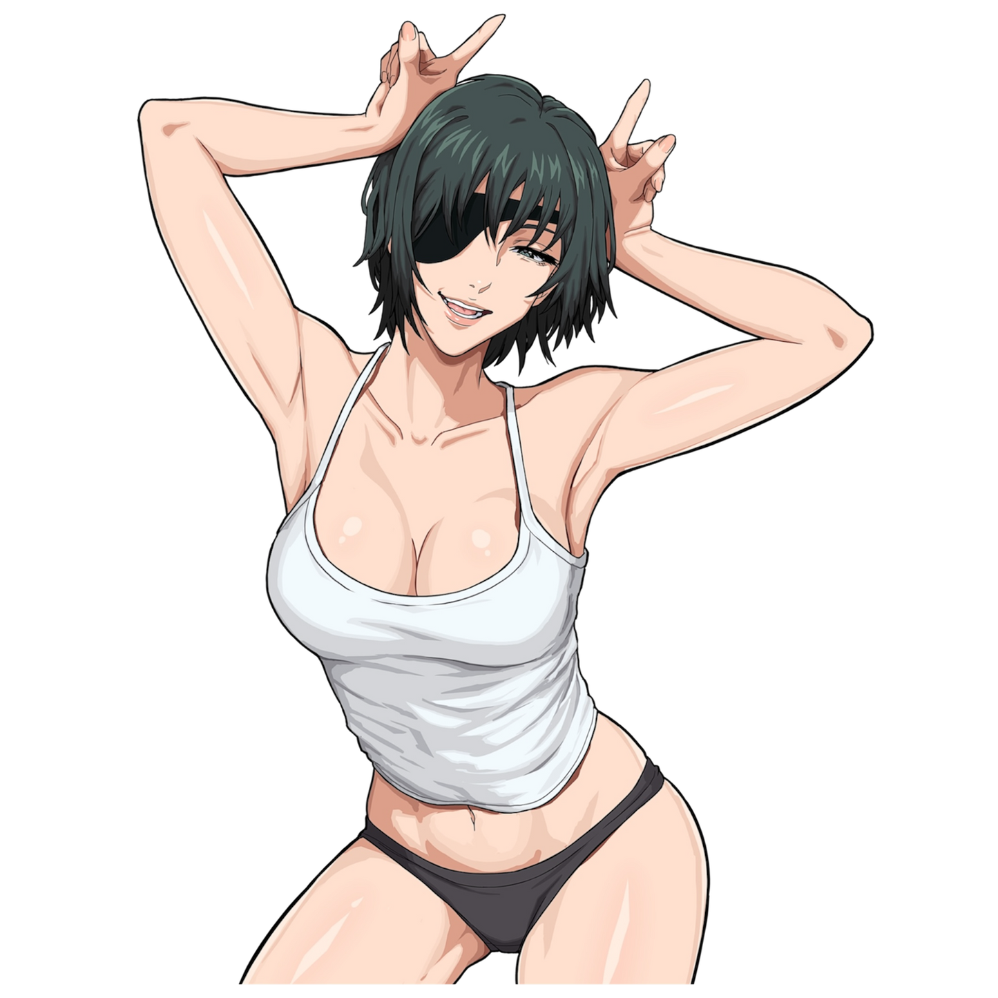 Mikeypieart Bunny Ghost Devil Kisscut Sticker (Pre Order)