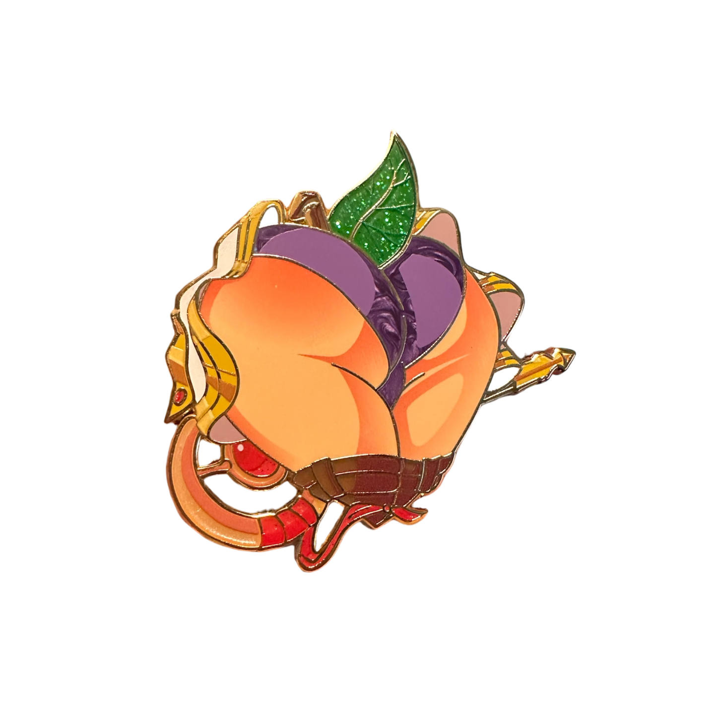 Grimoire Collector Cosplaying Peach Pin (In Hand)