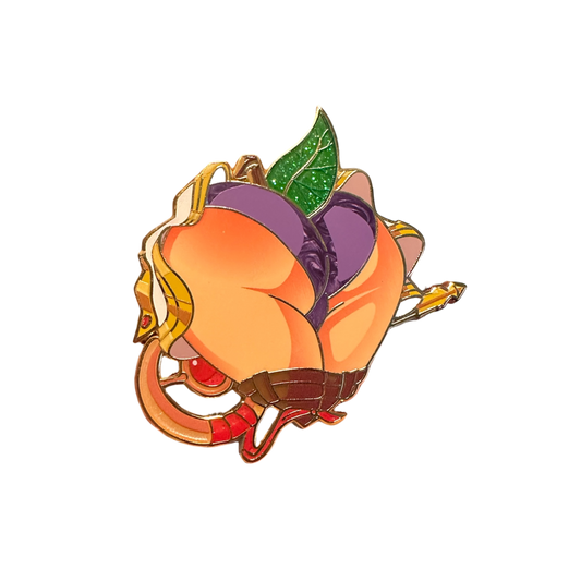 Grimoire Collector Cosplaying Peach Pin (In Hand)